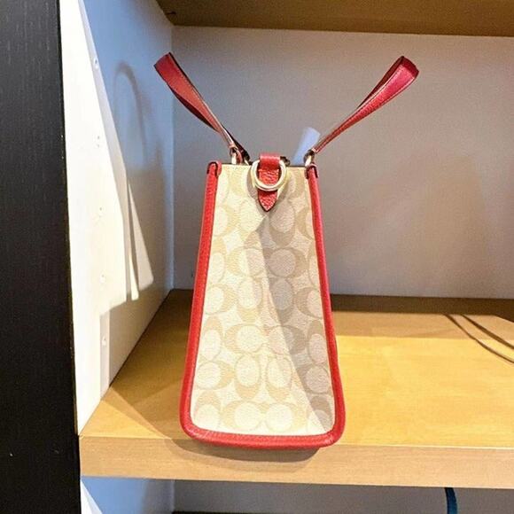 Coach CE645 Lunar New Year Dempsey Carryall With Rabbit And Carriage Gold/Light - Picture 3 of 6